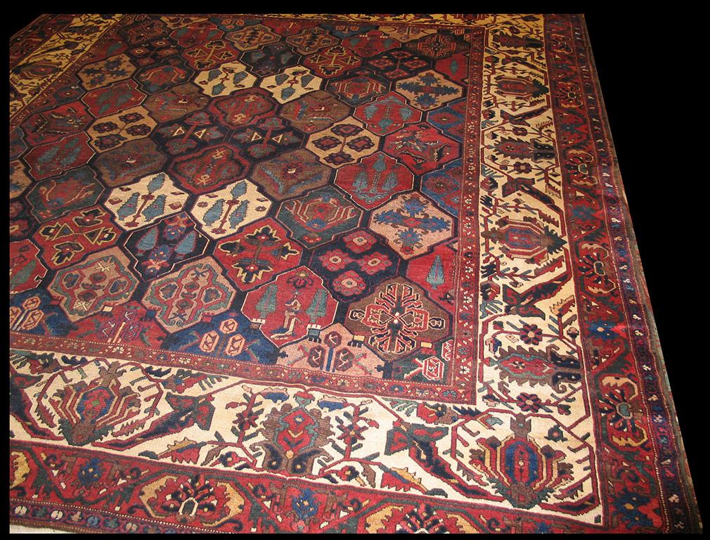 Hand-Knotted Antique Bakhtiari Rug 11' 9