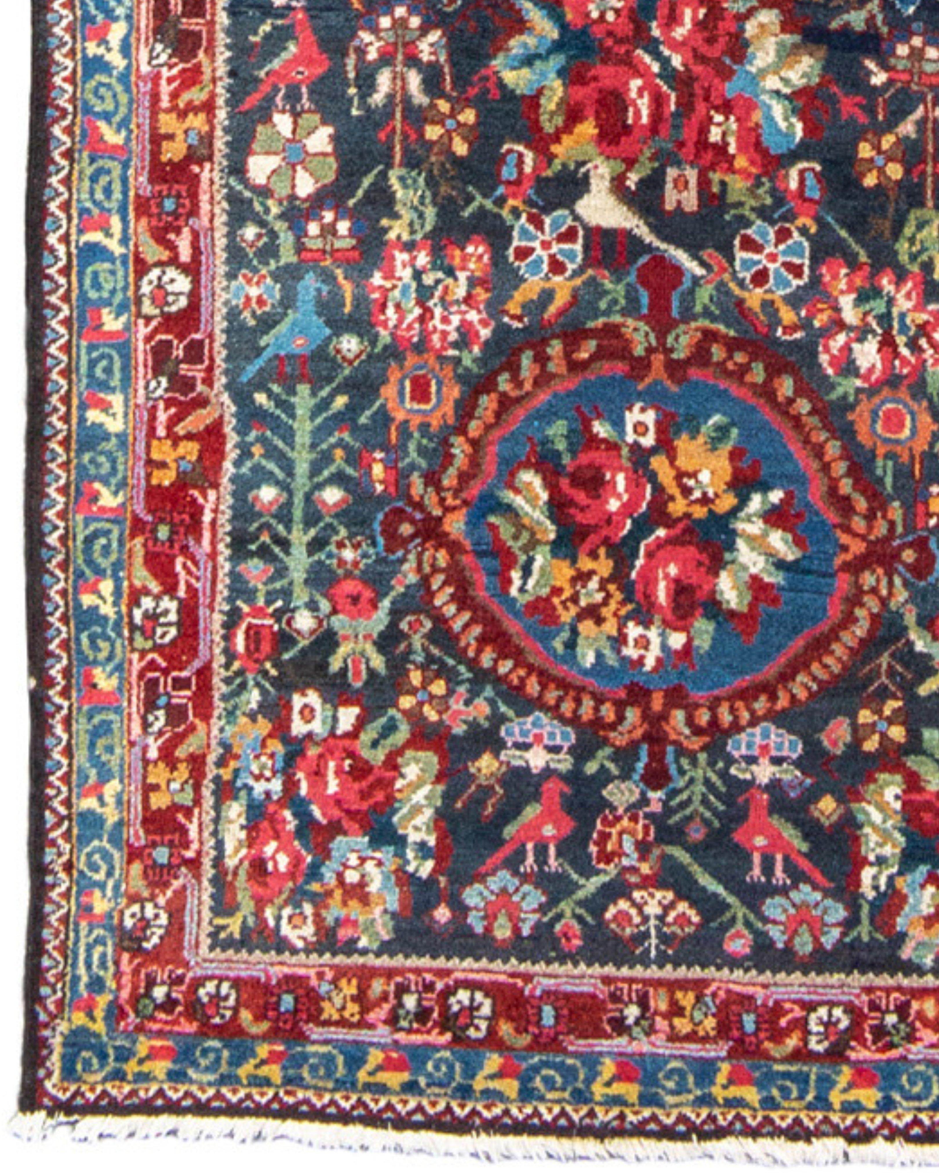 Wool Antique Persian Bakhtiari Runner, 20th Century For Sale