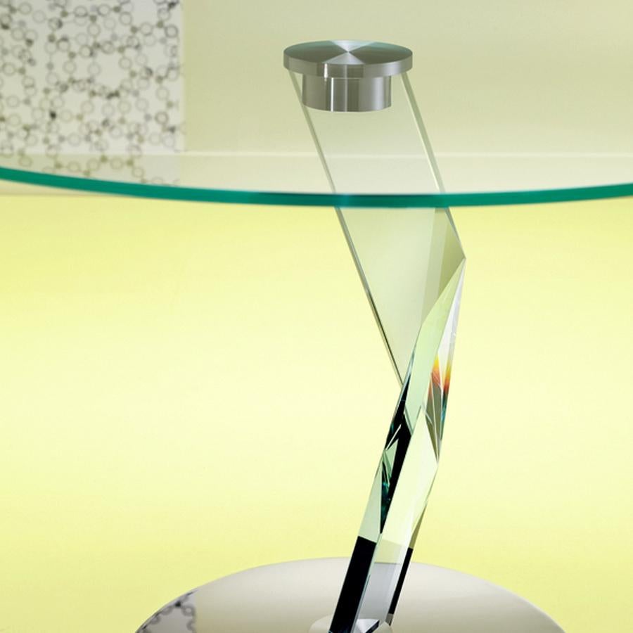 Italian Bakkarat Glass Side Table by Donato D’Urbino & Paolo Lomazzi, Made in Italy For Sale