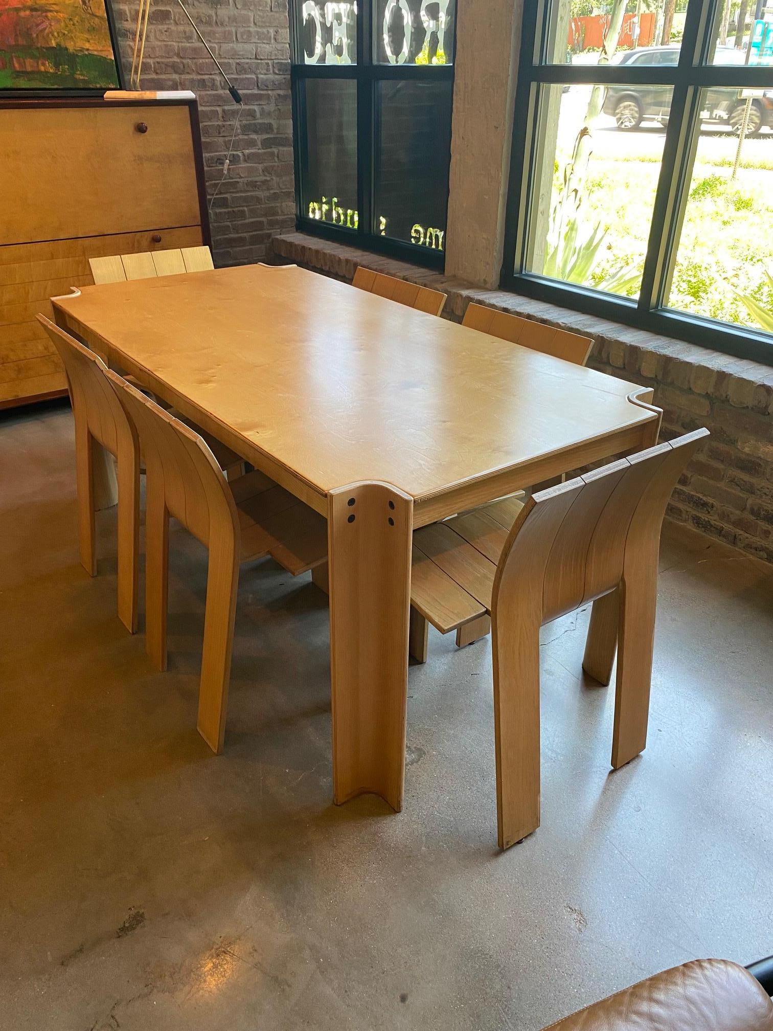 Bakker “Strip” Dining Table and Chair Set, NL, 1970’s 4