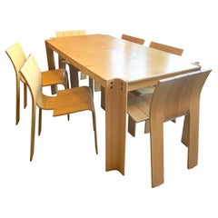 Retro Bakker “Strip” Dining Table and Chair Set, NL, 1970’s