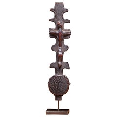 Bakongo Artéfact religieux chrétien en bois, RDC