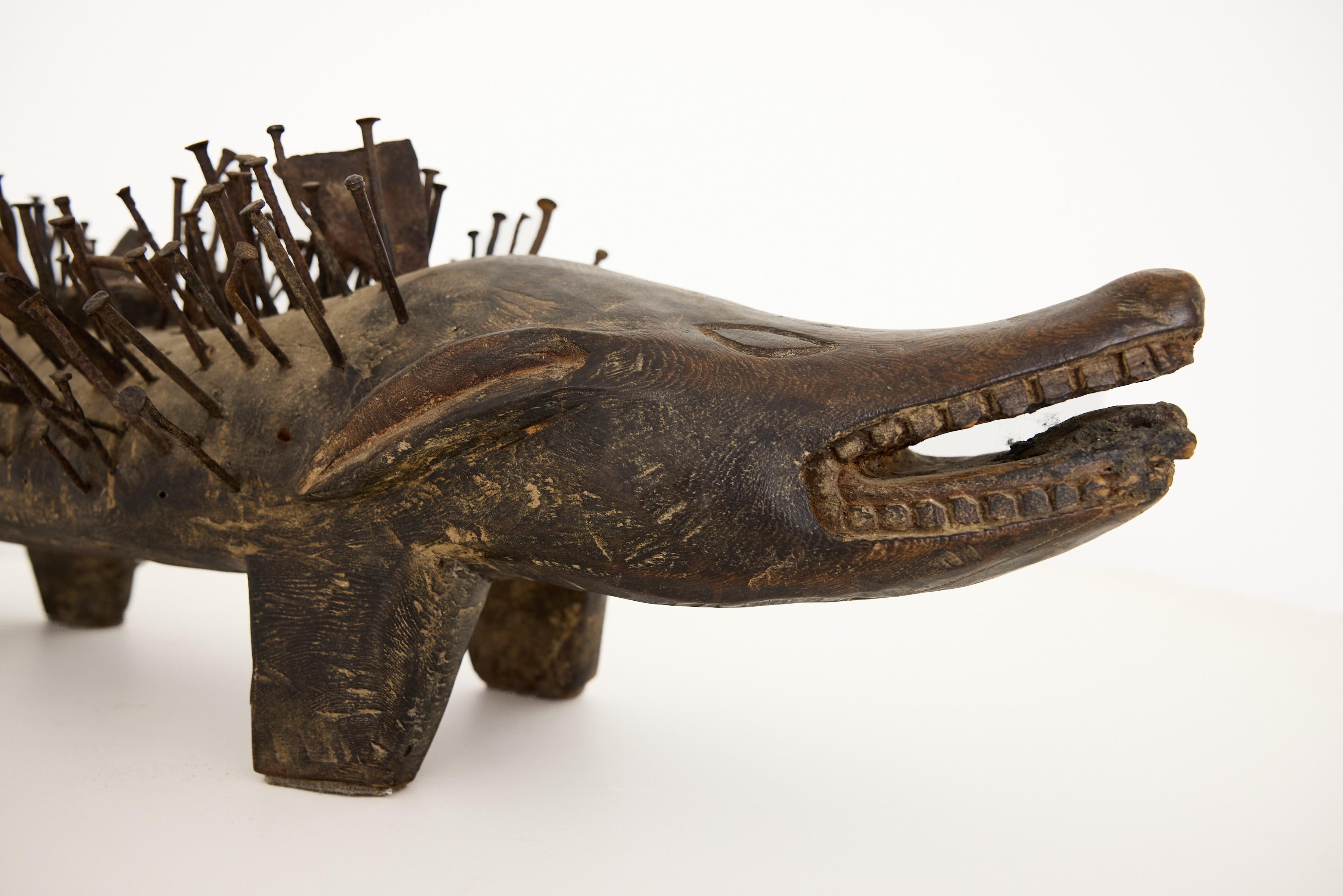 Bakongo Nkisi Kozo Nail-Studded Janus Dog Power Figure, Congo For Sale ...