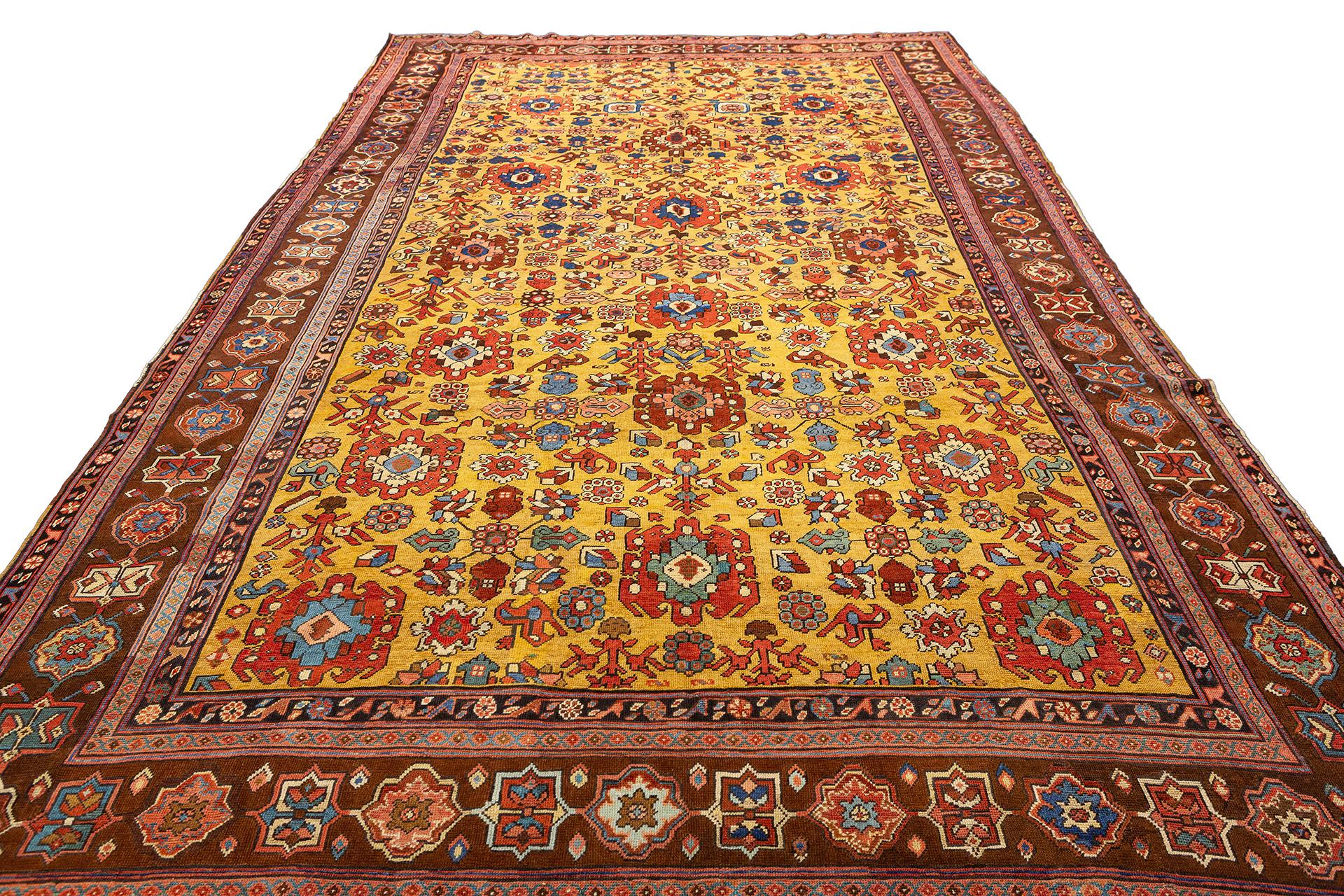 Bakshaish Teppich Golden Saffron Farbe (Handgeknüpft) im Angebot