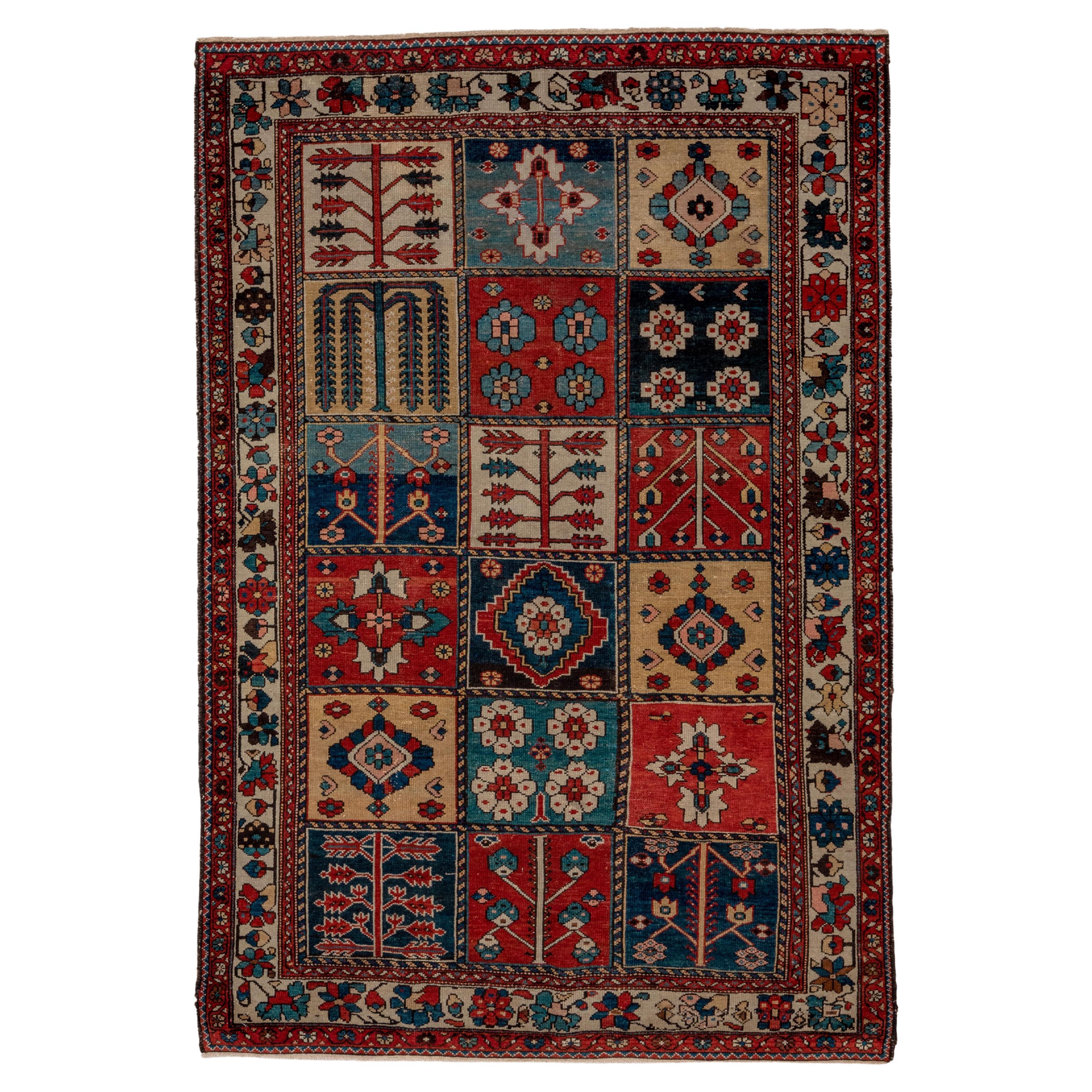 Baktiary Antique Pattern Rug in Pictorial Collage  For Sale