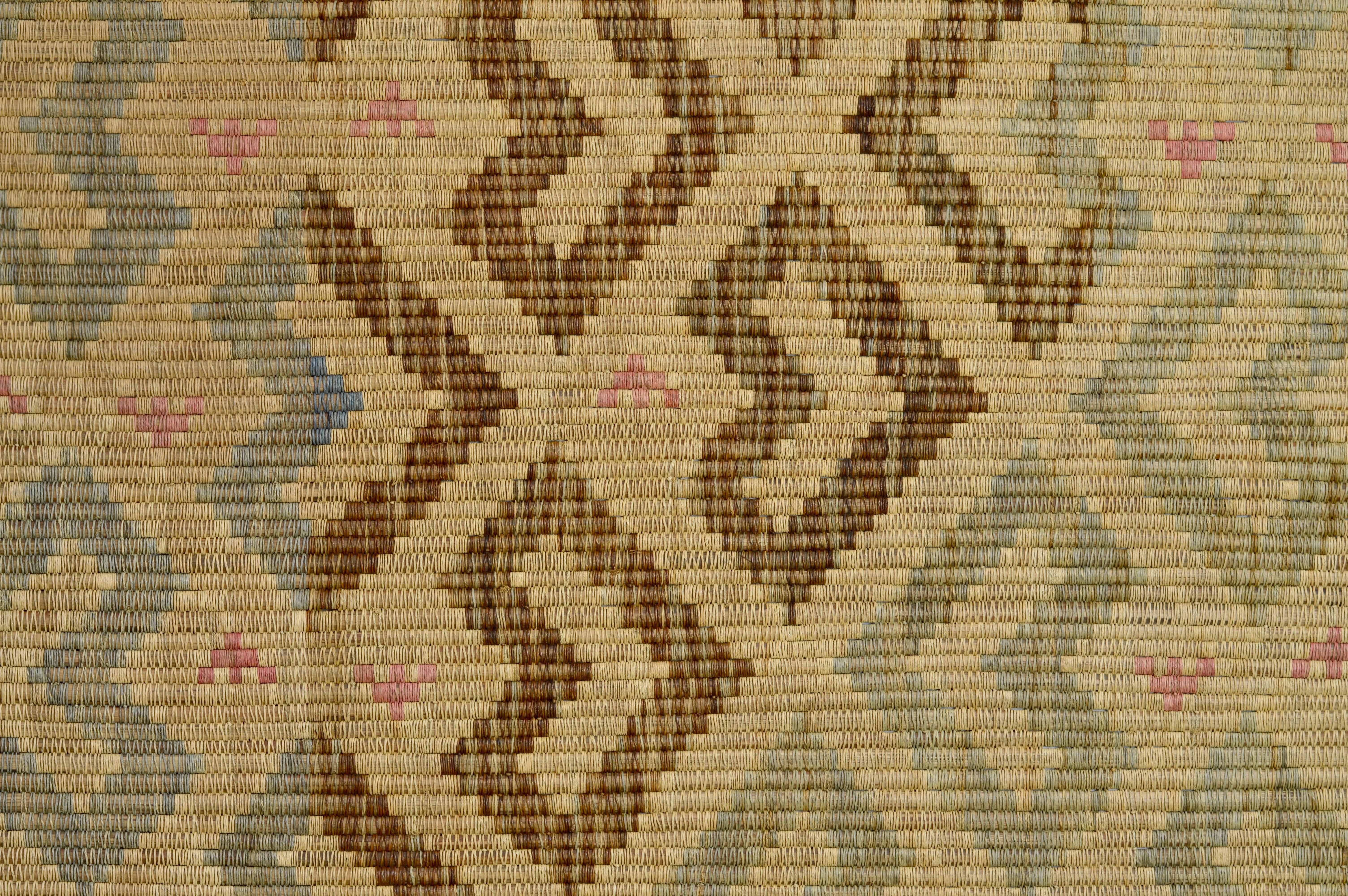 Hand-Woven Bakuba Carpet with Asymmetrical Design For Sale