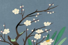 Flower Vase, Red Camellia, white plum, white daffodils and orchids