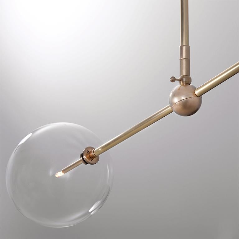 Contemporary Balance 150 x 150 Brass Chandelier by Schwung For Sale