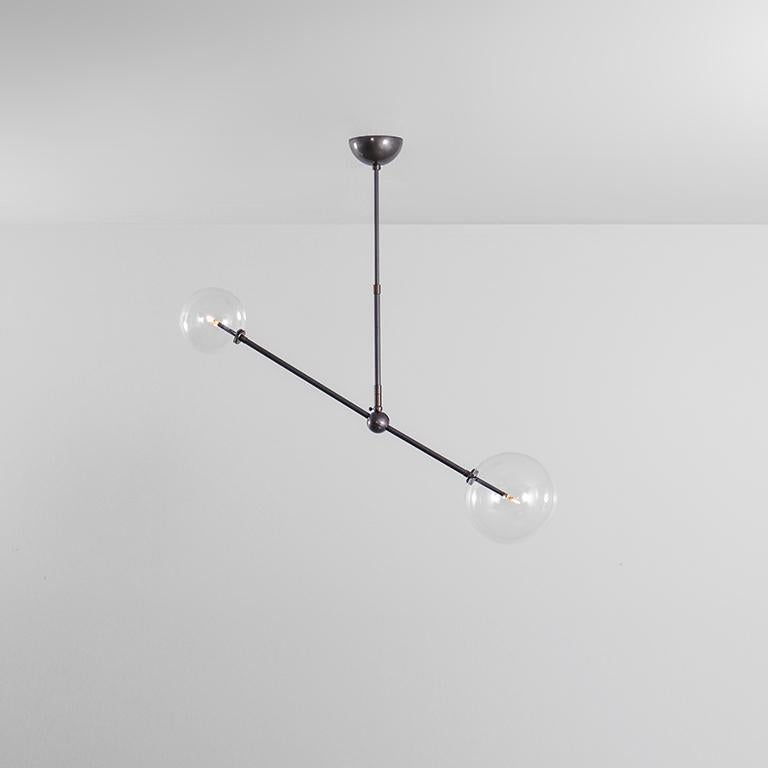 Balance 200 x 150 Black Gunmetal Chandelier by Schwung In New Condition For Sale In Geneve, CH