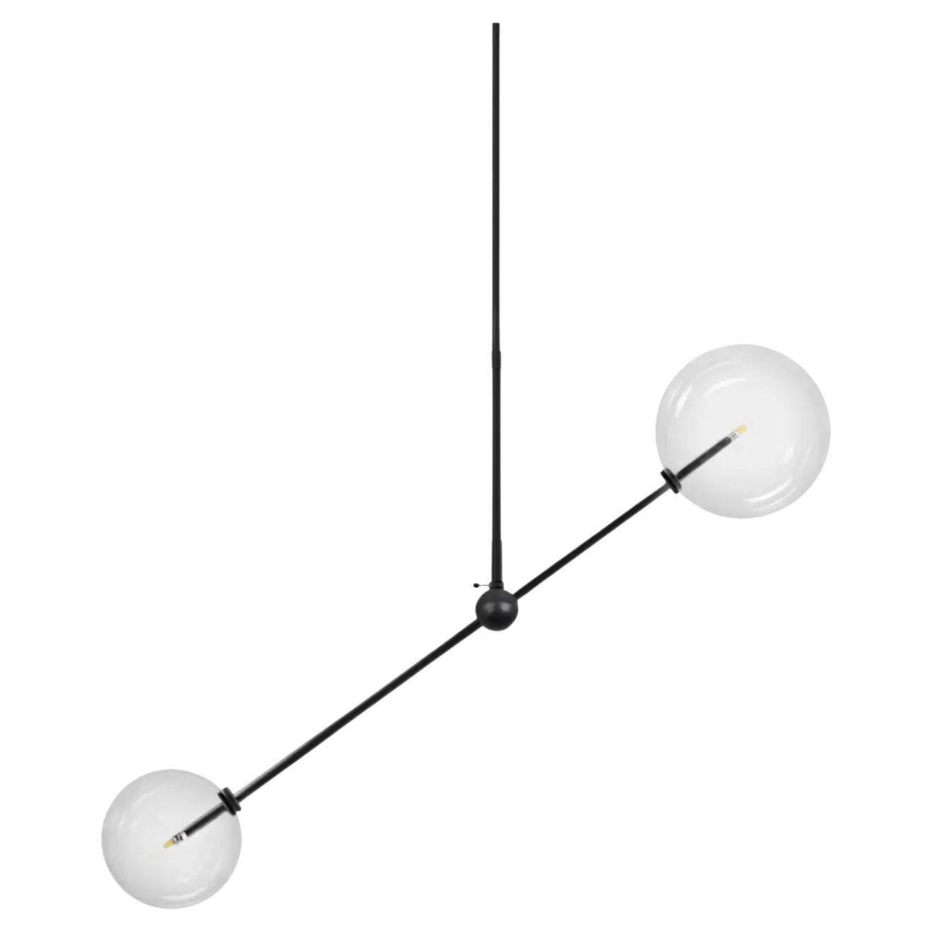 Lampadario Balance 200 x 150 nero canna di fucile di Schwung in vendita