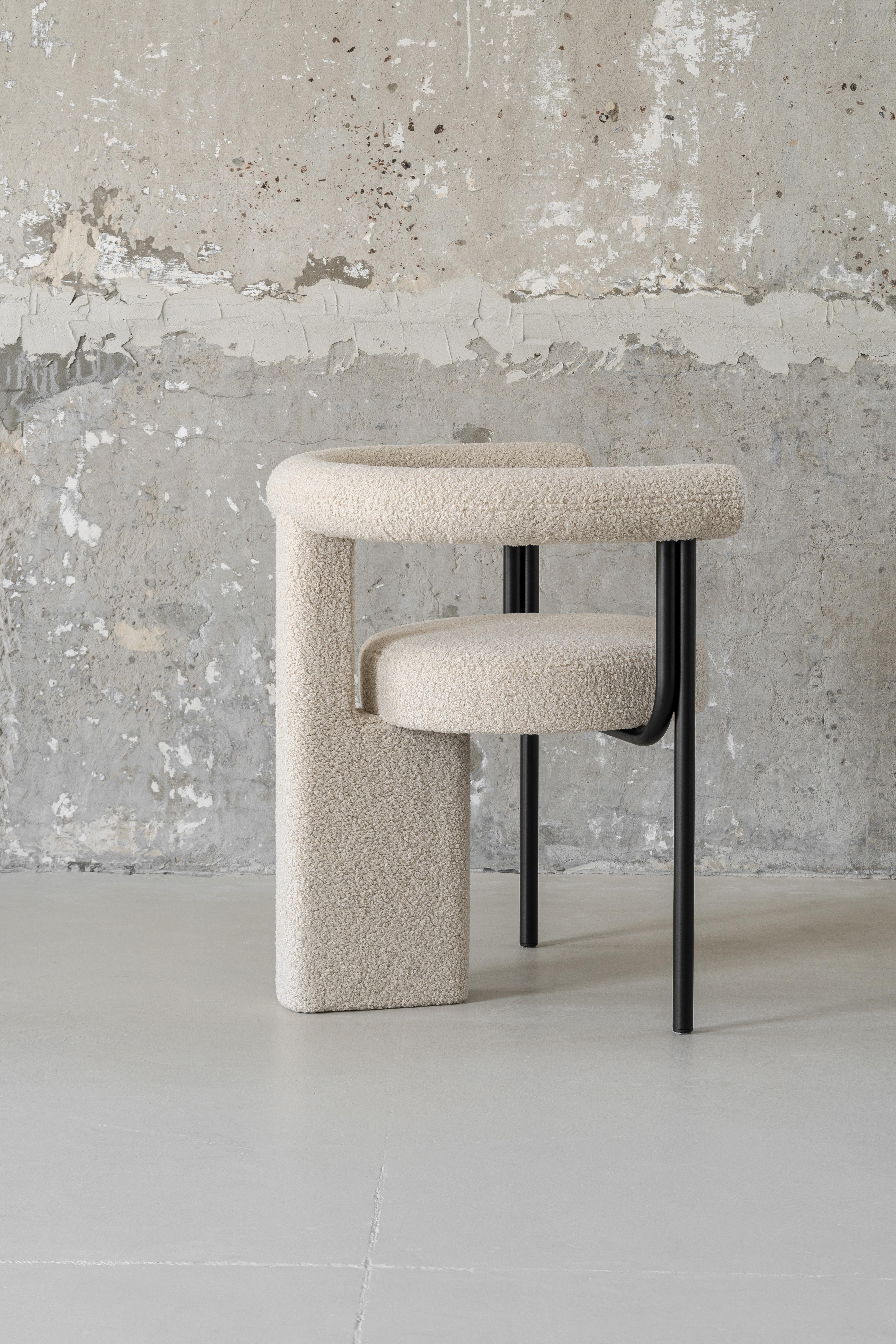 Contemporary Balance chair in Teddy fabric For Sale