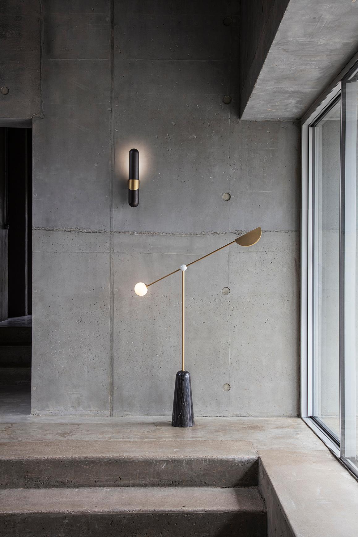 Contemporary Balance Floor Lamp by Square in Circle For Sale