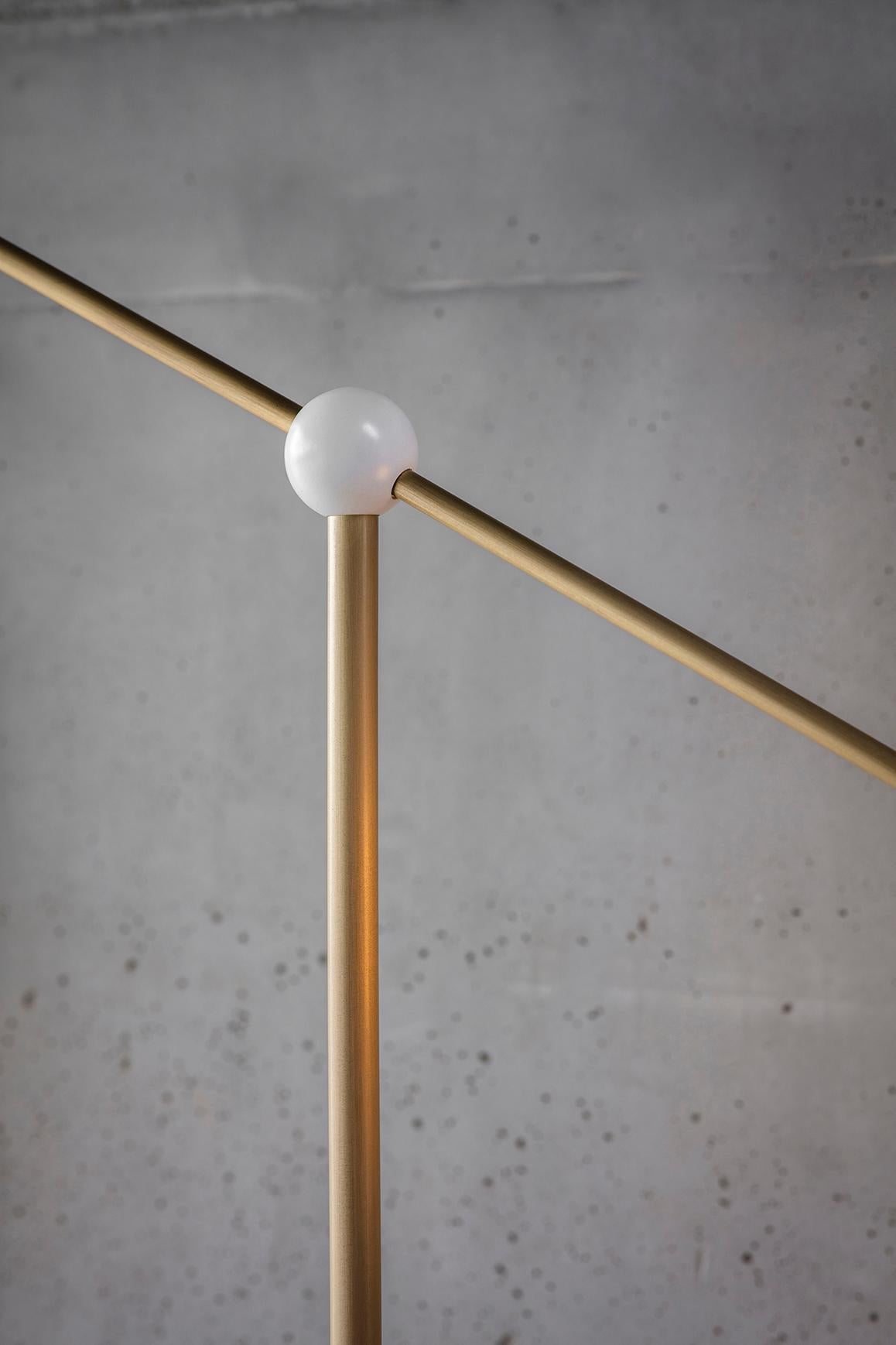 Metal Balance Floor Lamp by Square in Circle For Sale