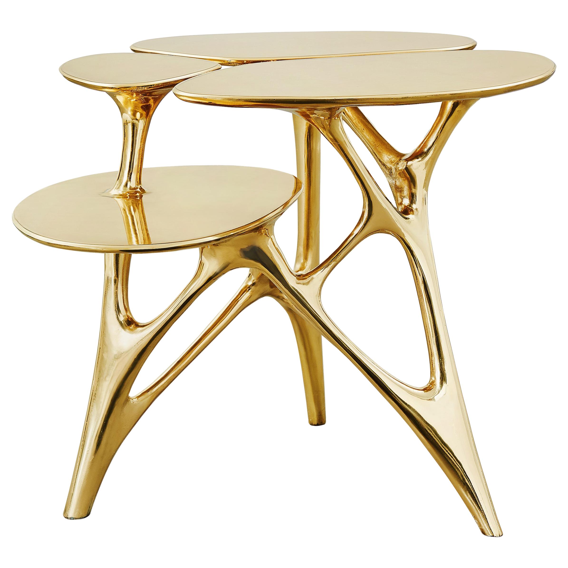 Table d'appoint Lotus et table basse Lotus équilibre en vente