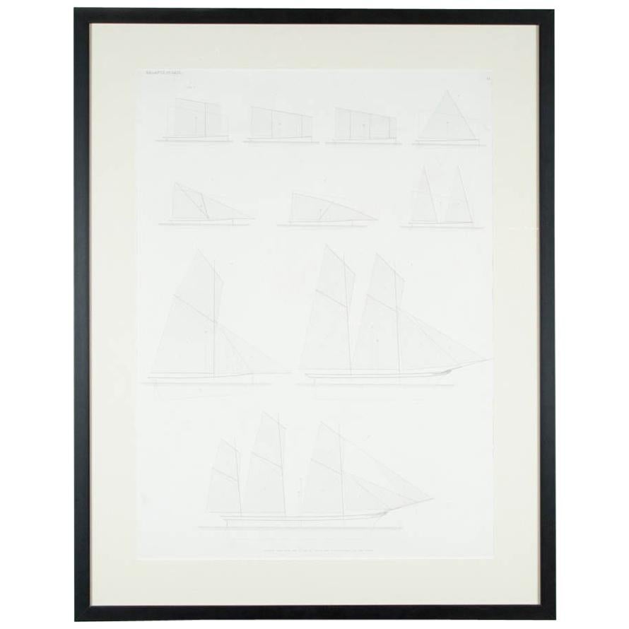 "Balance of Sail" Print by Day & Son, Lithographers to the Queen, Dated 1864 For Sale