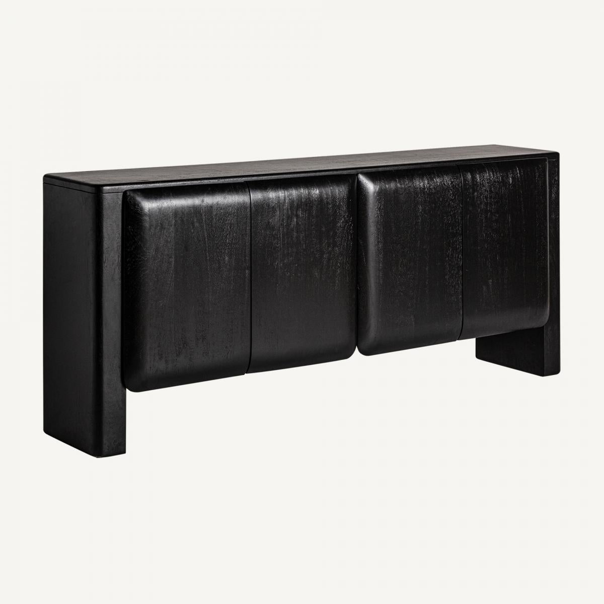 Minimalismo Saldo su ordinazione 146949142 Buffet con bordi curvi in elegante finitura nera in vendita