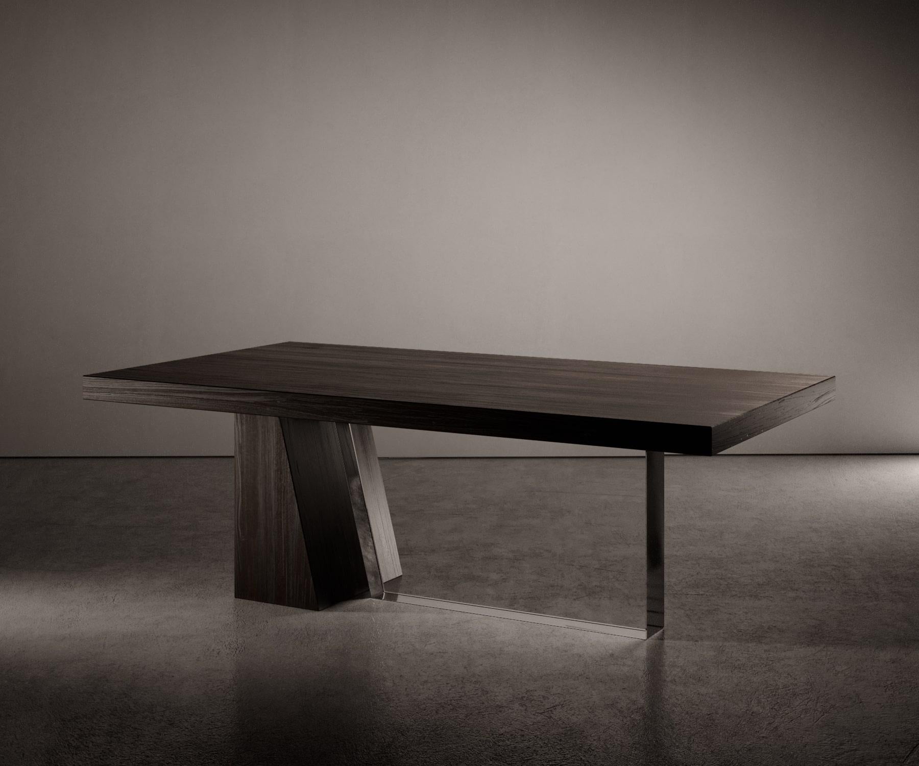 Balance table sculpted by Alexandr Pinchuk
Dimensions: 120 x 220 x H 76 cm
Materials: Wood, plywood, oil, glass.




   