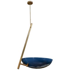 Balanced Ceiling Lamp with Blue Cup