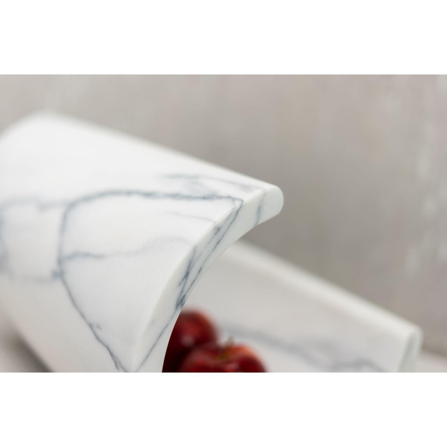 Polished Balanced Marble Fruit Bowl by Essenzia For Sale