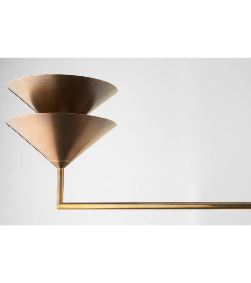 Brass Balanced Stack Pendant Light by Volker Haug For Sale