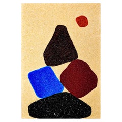 "Balancing Act #1" Large Rectangular Wall Art in Murano Glass Crystals And Resin