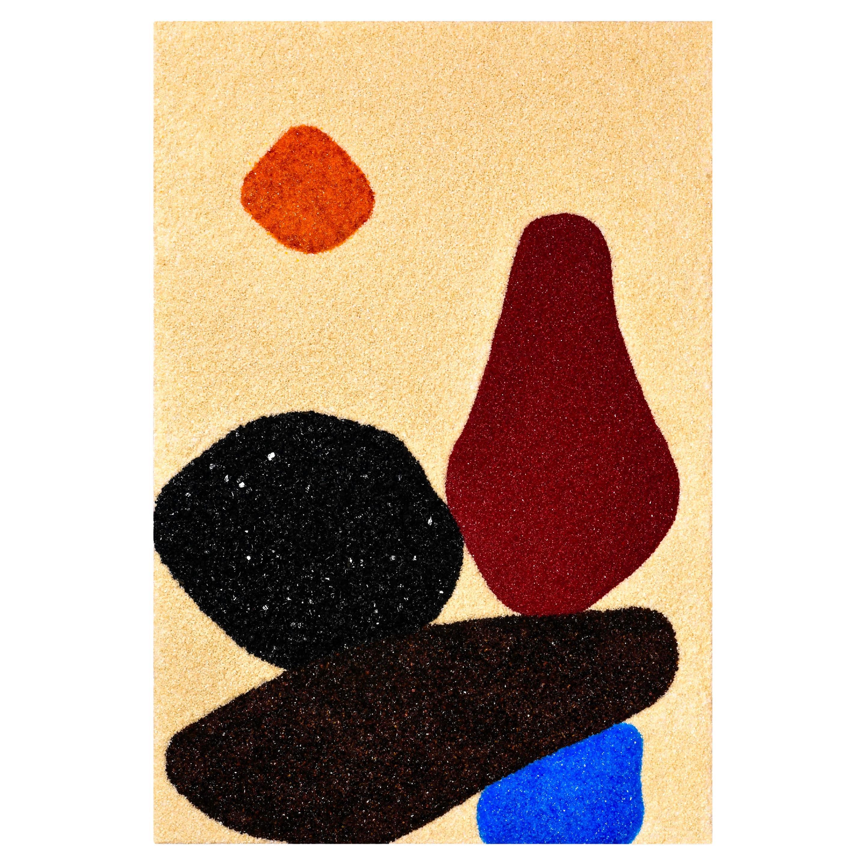 "Balancing Act #2" Large Rectangular Wall Art in Murano Glass Crystals And Resin