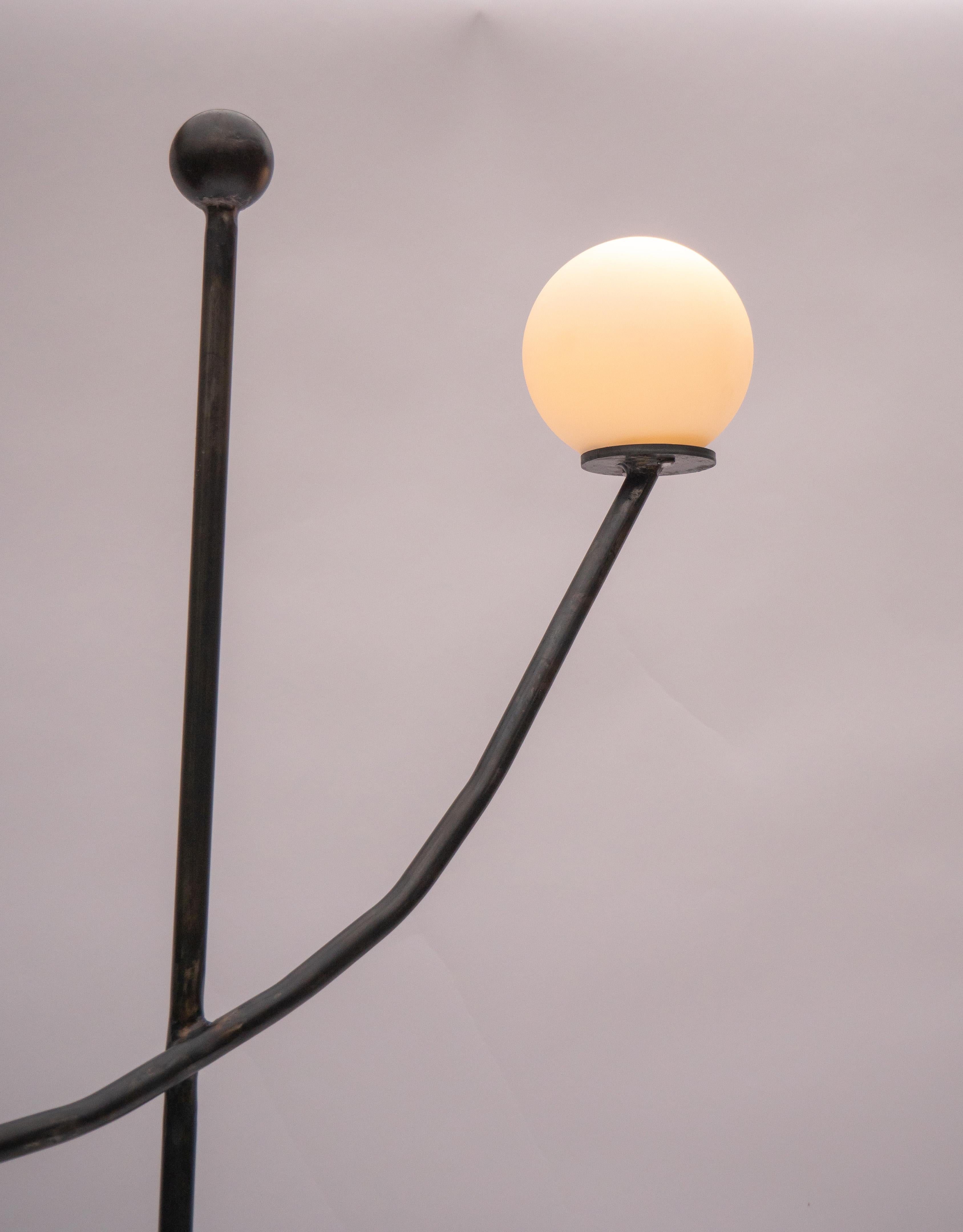 Art Nouveau 'Balancing Act' Lamp By Joseph Ellwood for Six Dots Design For Sale