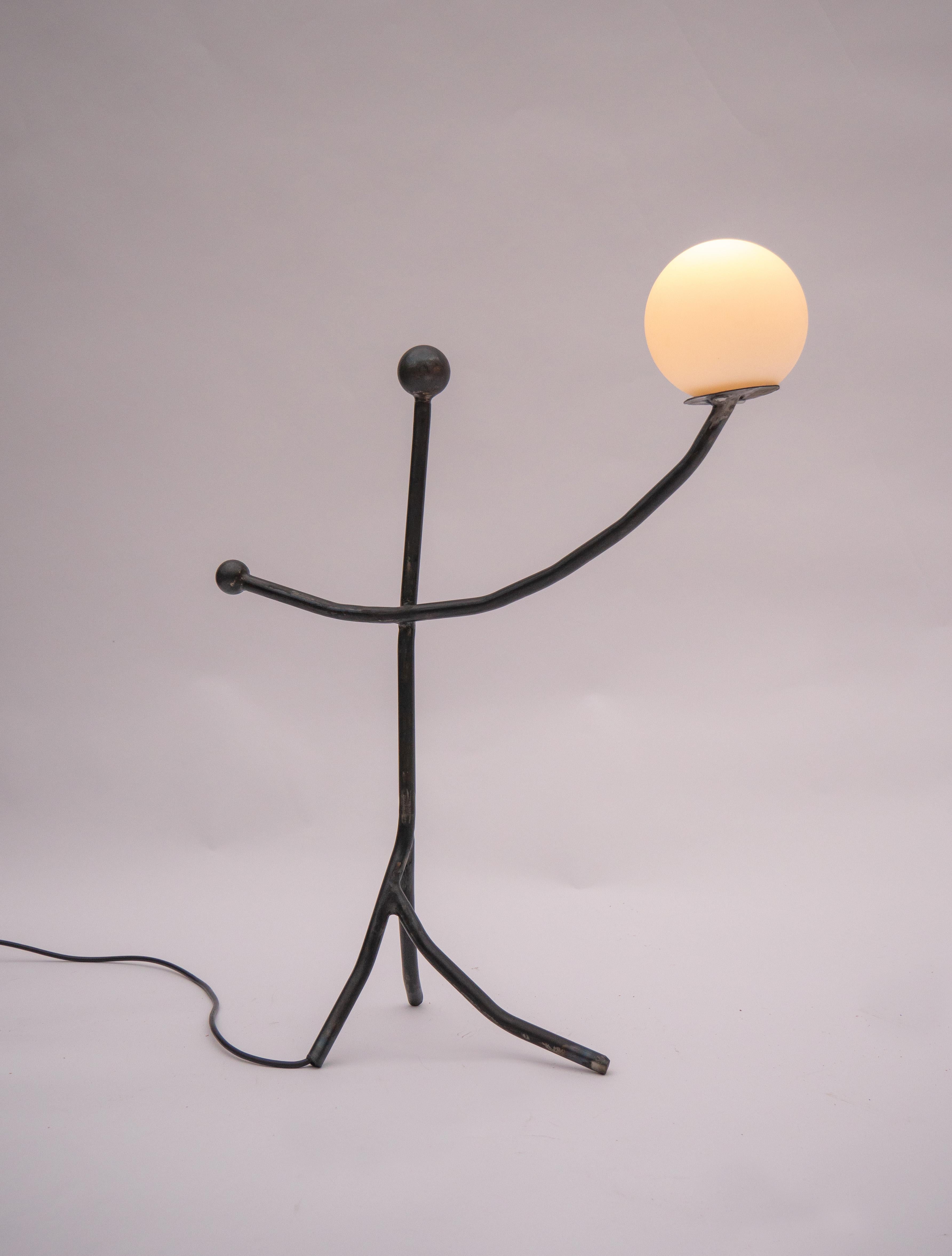 Art Nouveau 'Balancing Act' Table Lamp By Joseph Ellwood for Six Dots Design For Sale