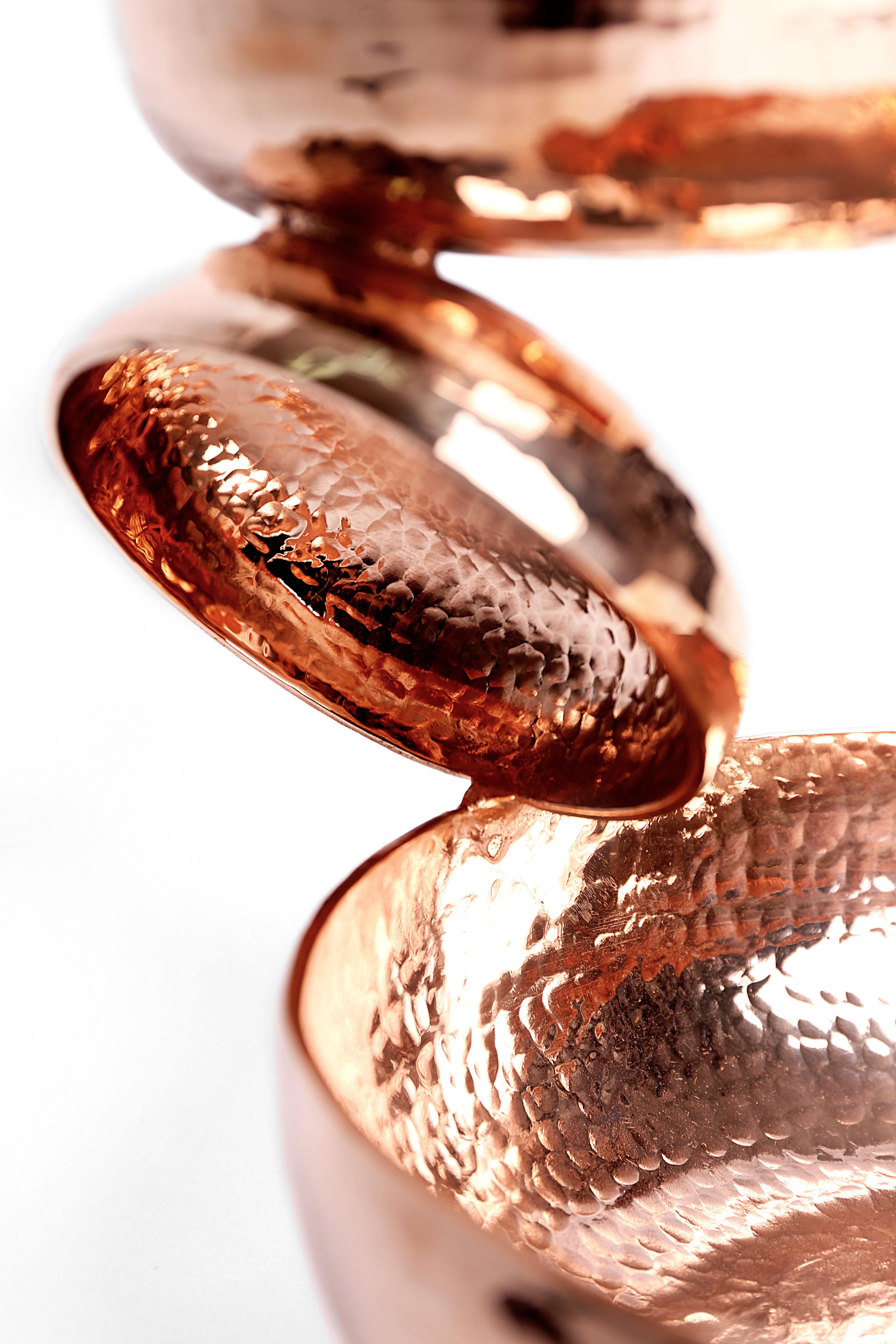 Contemporary Balancing Copper Sculptural Bowl from the Balance Collection by Joel Escalona