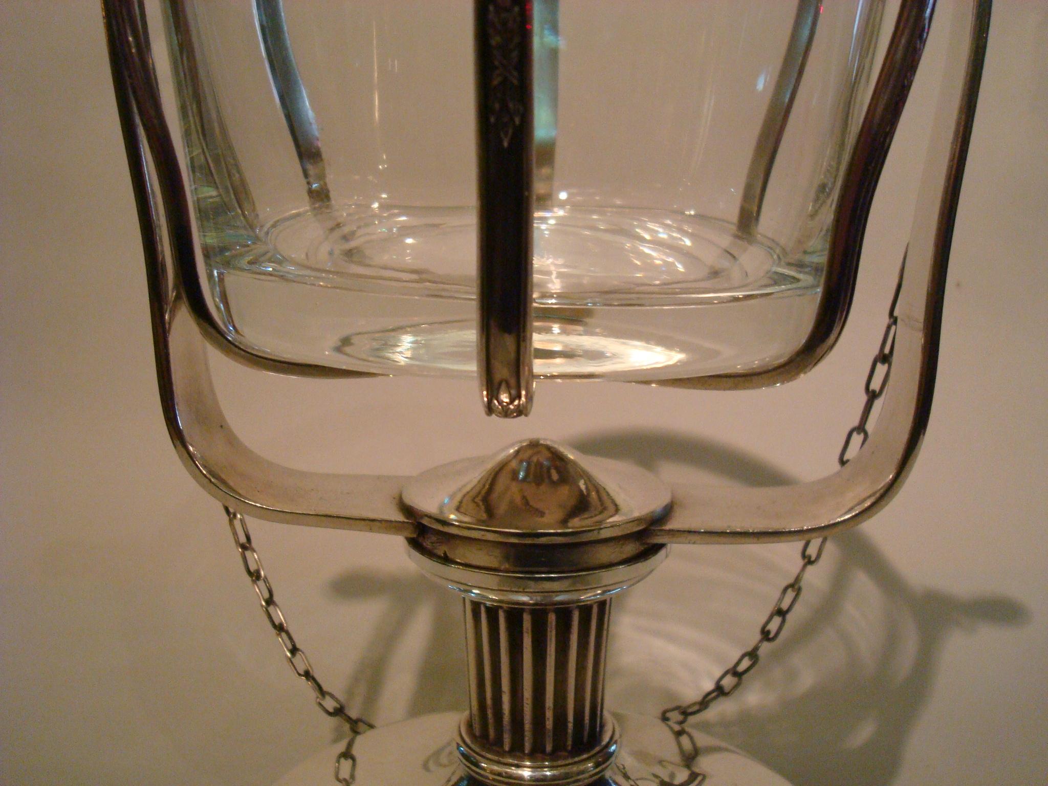 Silvered Balancing Ship / Boat  Wine / Champagne Cooler For Sale