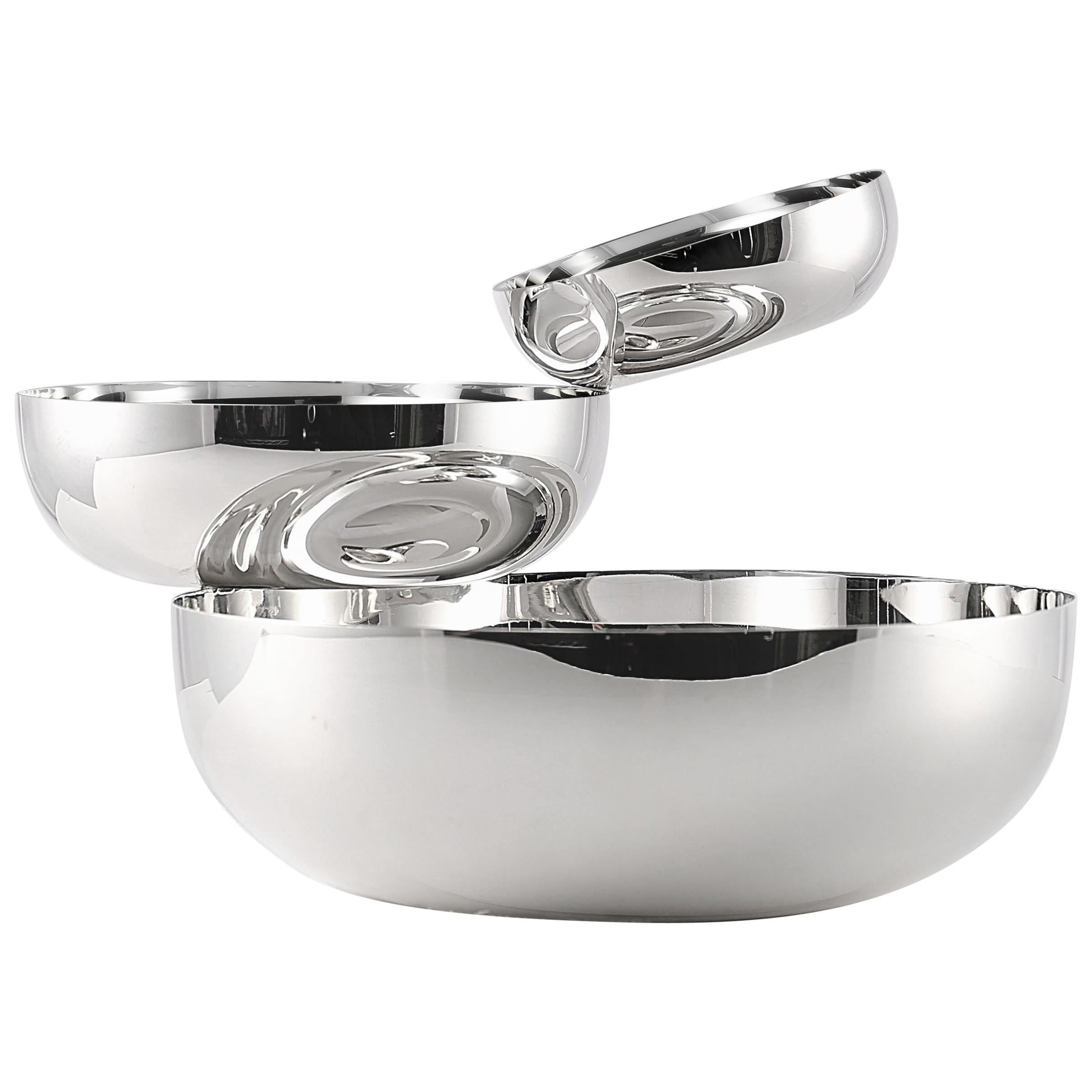 Balancing Silver Bowl from the Balance Collection by Joel Escalona For Sale