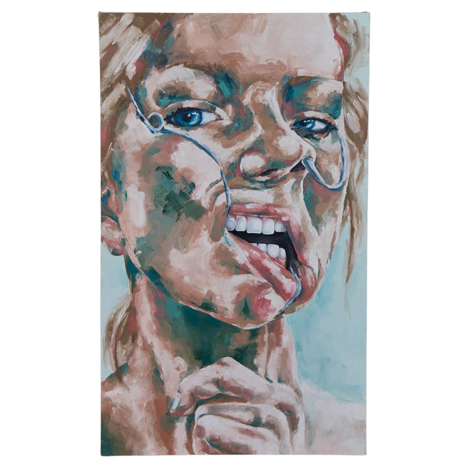 Balao"-Porträtgemälde von Melise Hill - I im Angebot