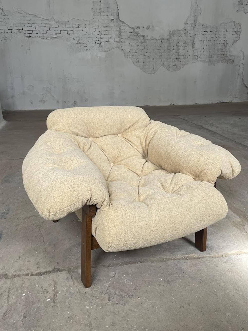 Mid-Century Modern Balassa Brazilian style Armchair by Ipoly Furniture Company, 1970s For Sale