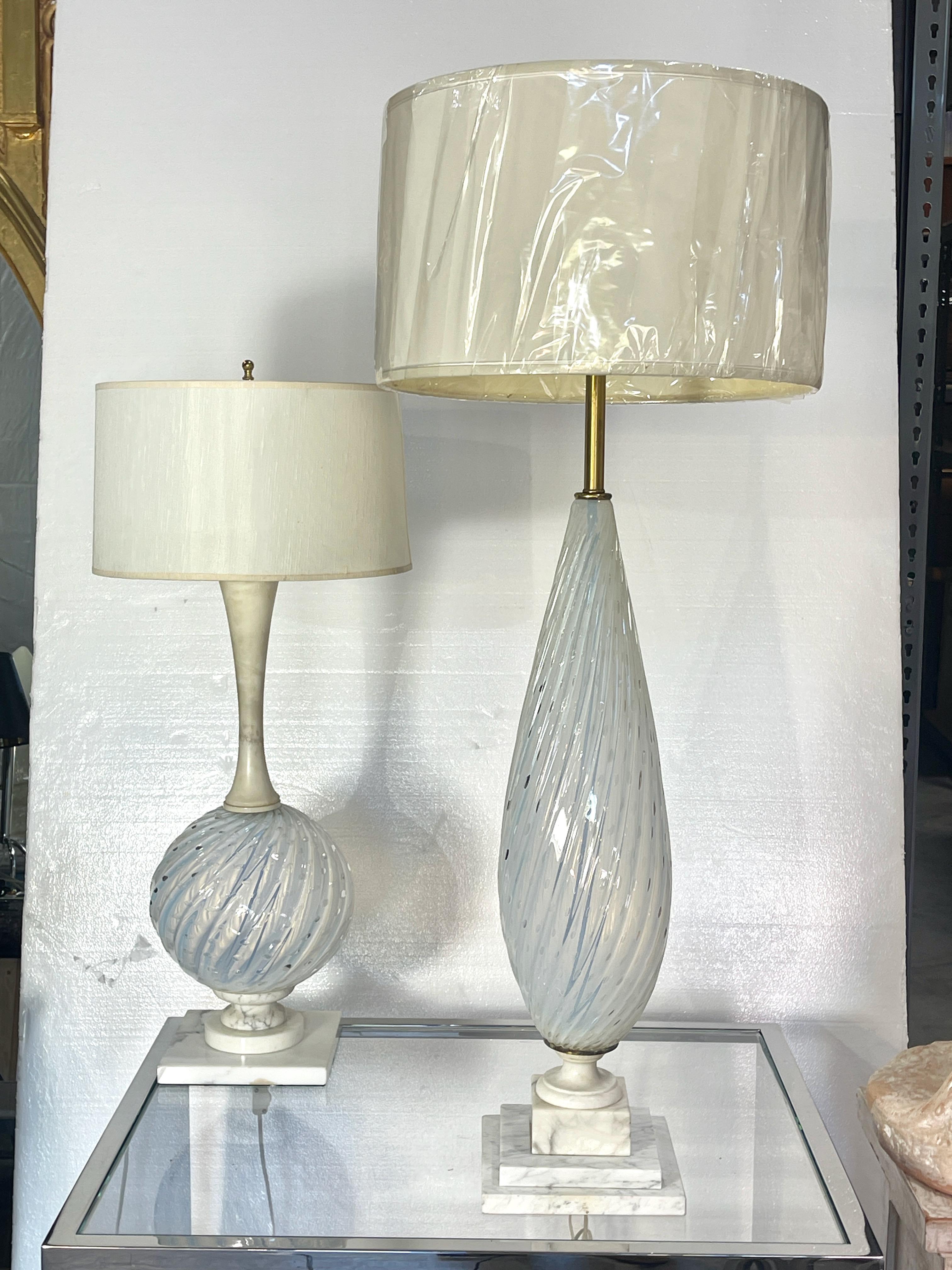 Balboa Bullicante Glass & Alabaster Lamp For Sale 3