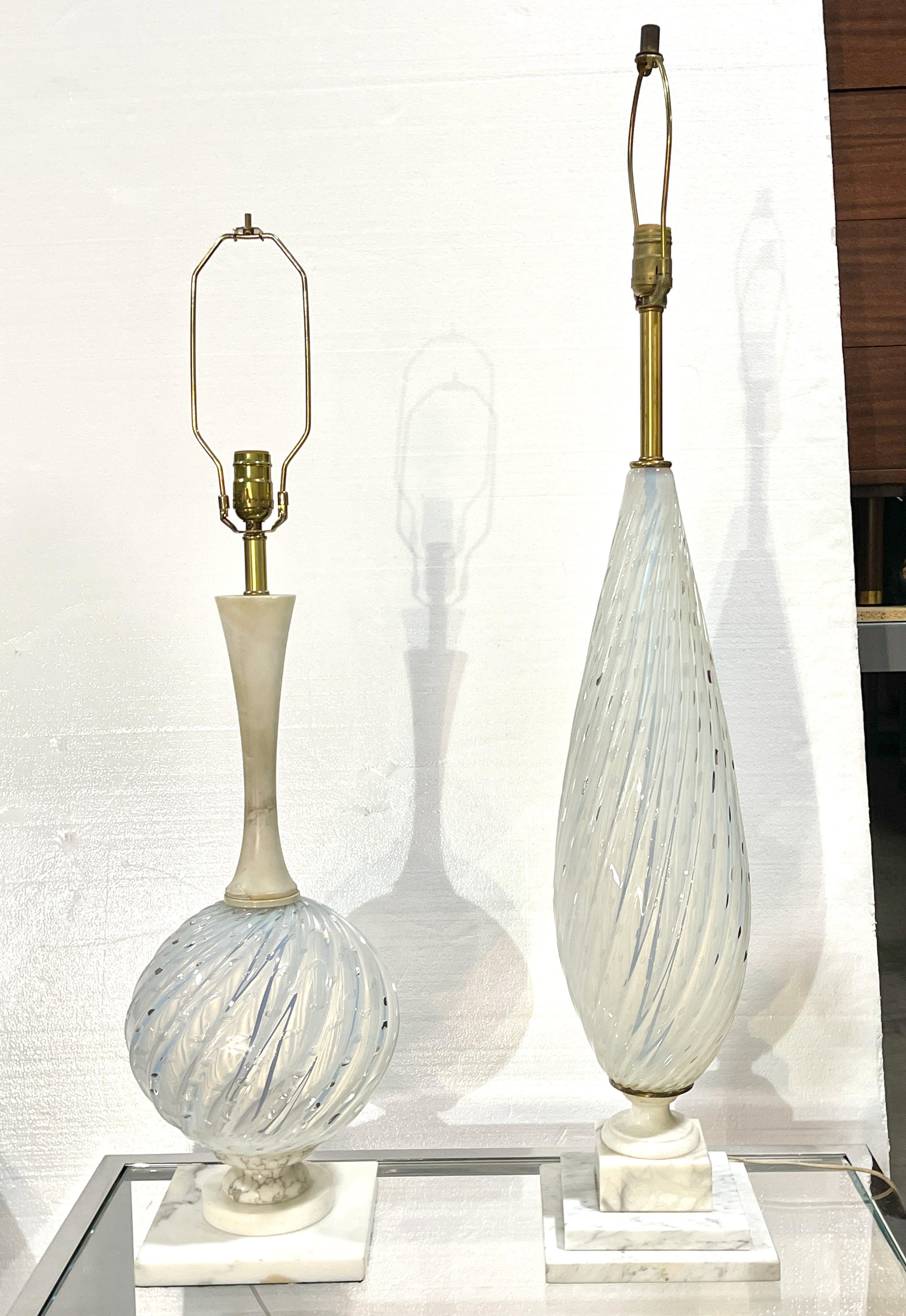 Balboa Bullicante Glass & Alabaster Lamp For Sale 7
