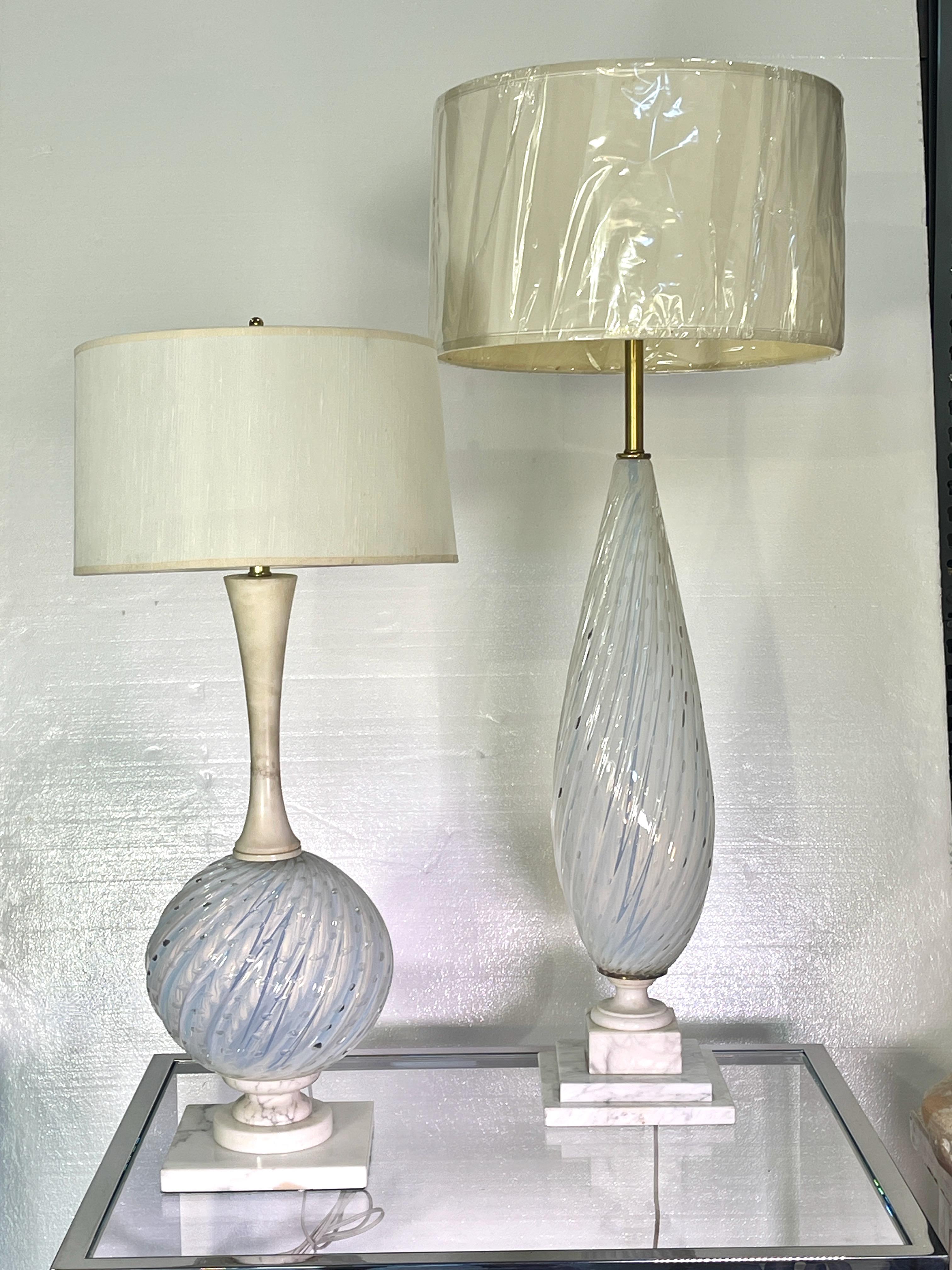 Balboa Bullicante Glass & Alabaster Lamp For Sale 2