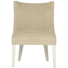 Balboa Dining Chair in Beige with Lacquered White Legs by Innova Luxuxy Group