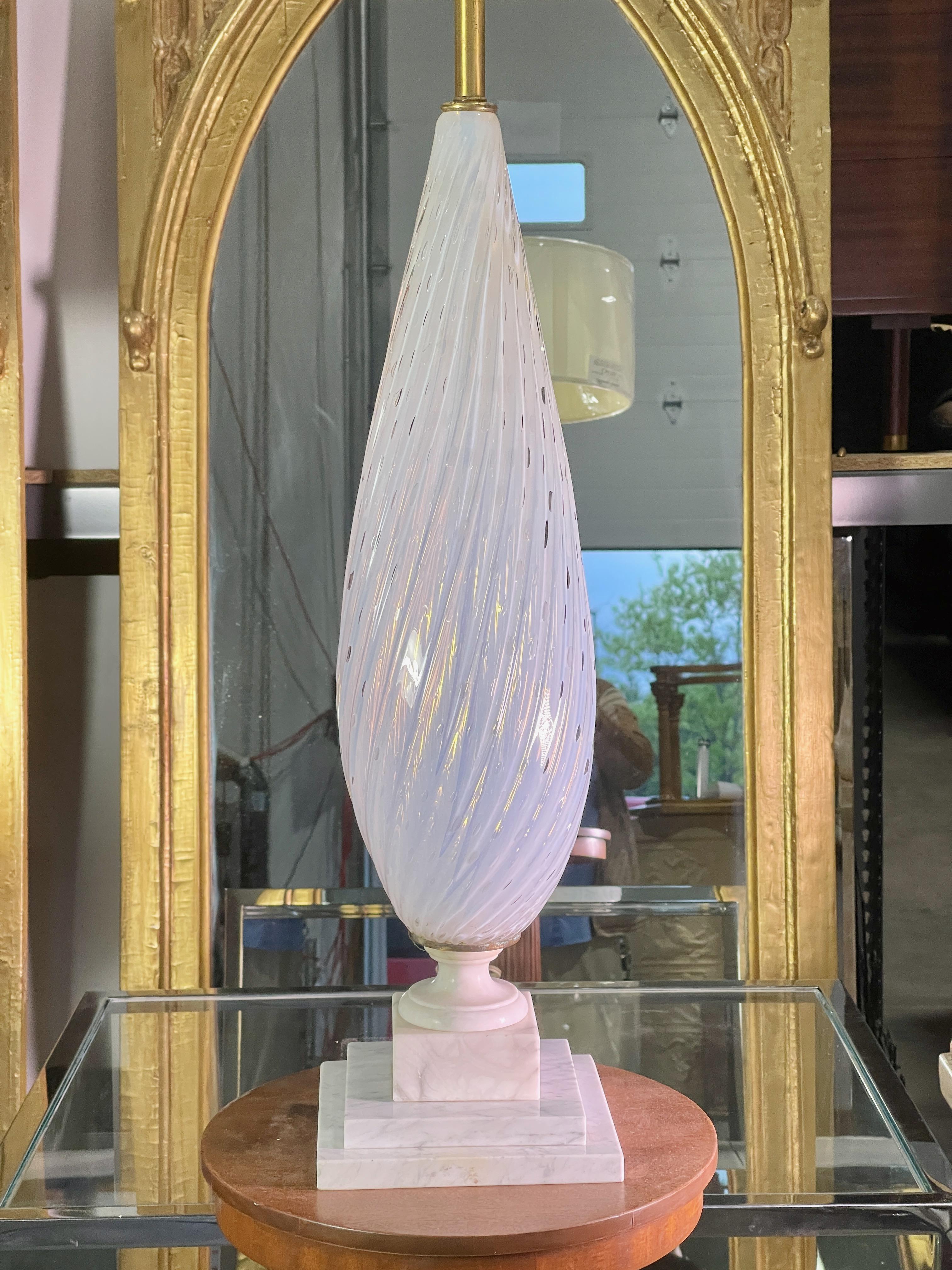 Balboa Opalescent Murano Bullicante Table Lamp For Sale 4