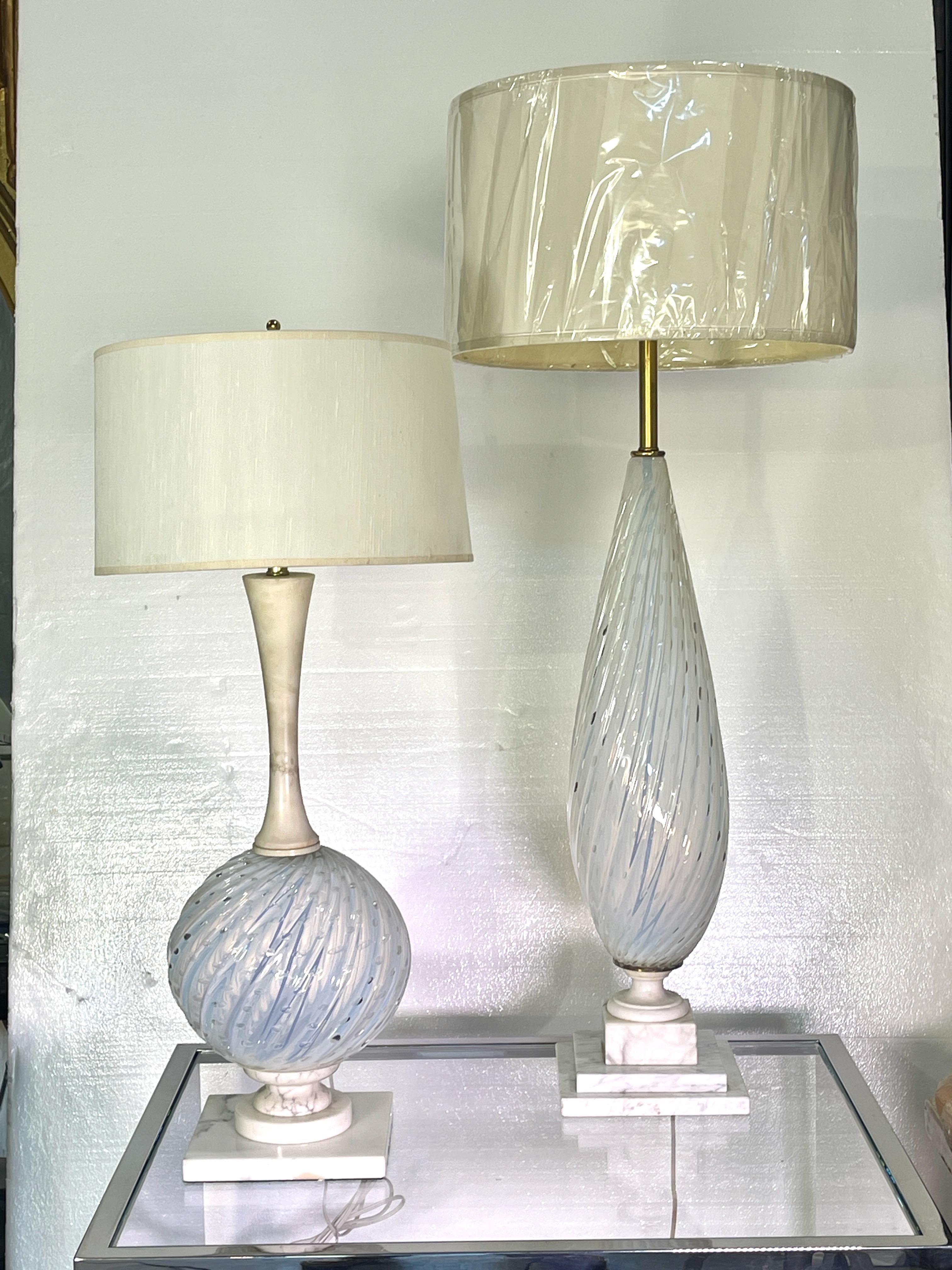 Balboa Opalescent Murano Bullicante Table Lamp For Sale 1