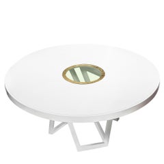 Balboa Round Dining Table in Matte White by Innova Luxuxy Group