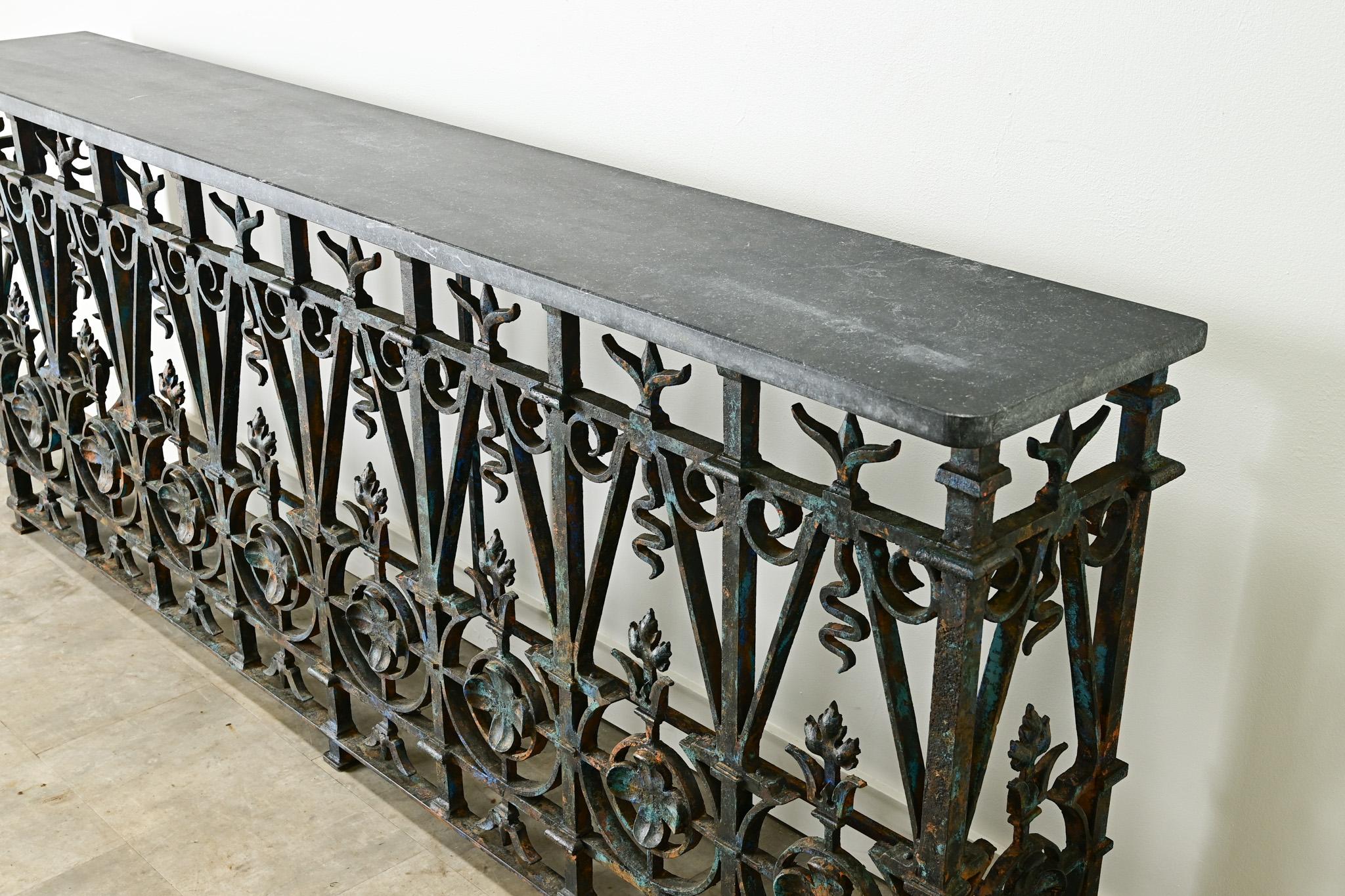 Balcony Console with Belgium Blue Stone Top For Sale 3