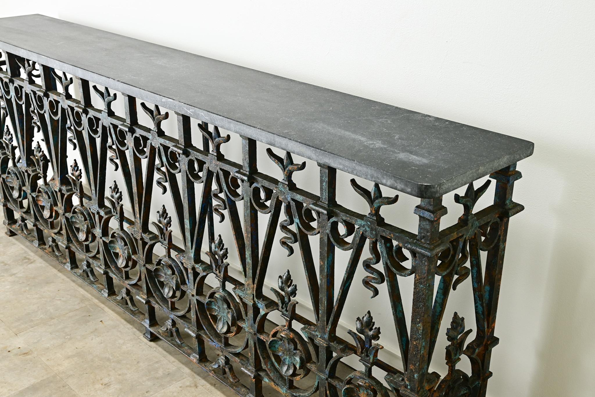 Console de balcon avec plateau en pierre bleue belge 3
