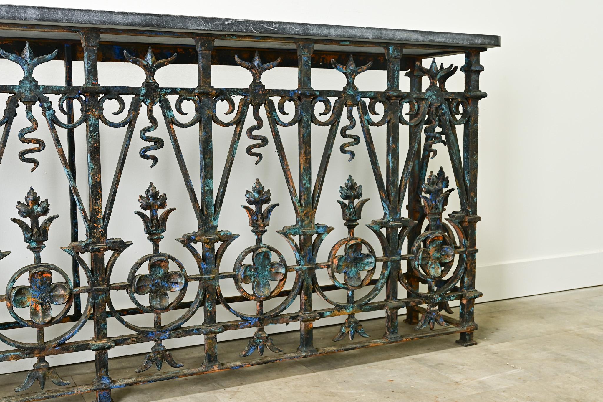 Balcony Console with Belgium Blue Stone Top For Sale 4