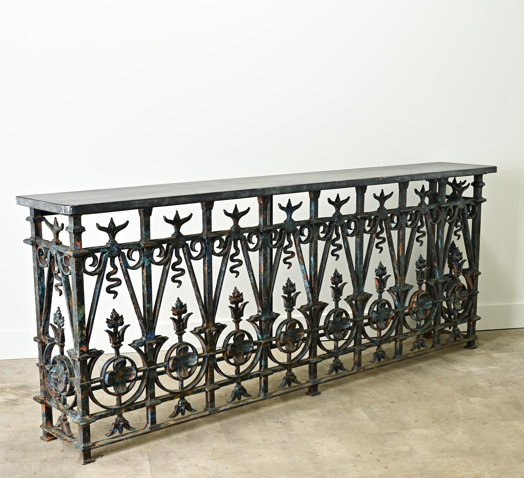 Balcony Console with Belgium Blue Stone Top For Sale 5