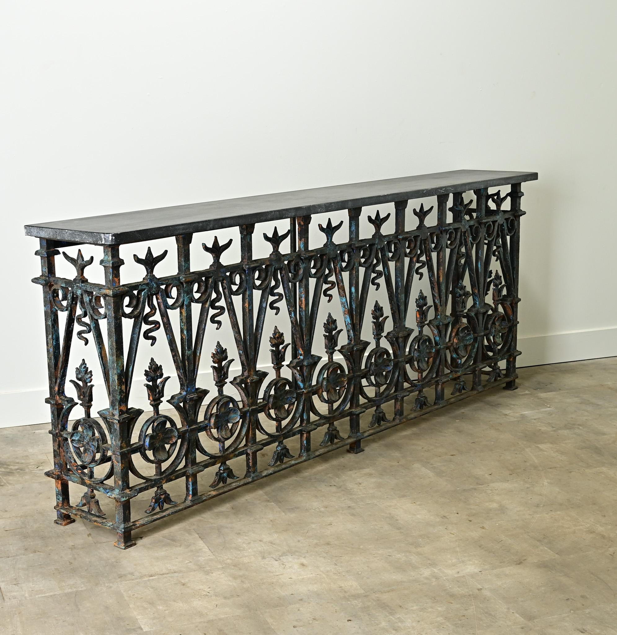 Console de balcon avec plateau en pierre bleue belge 6
