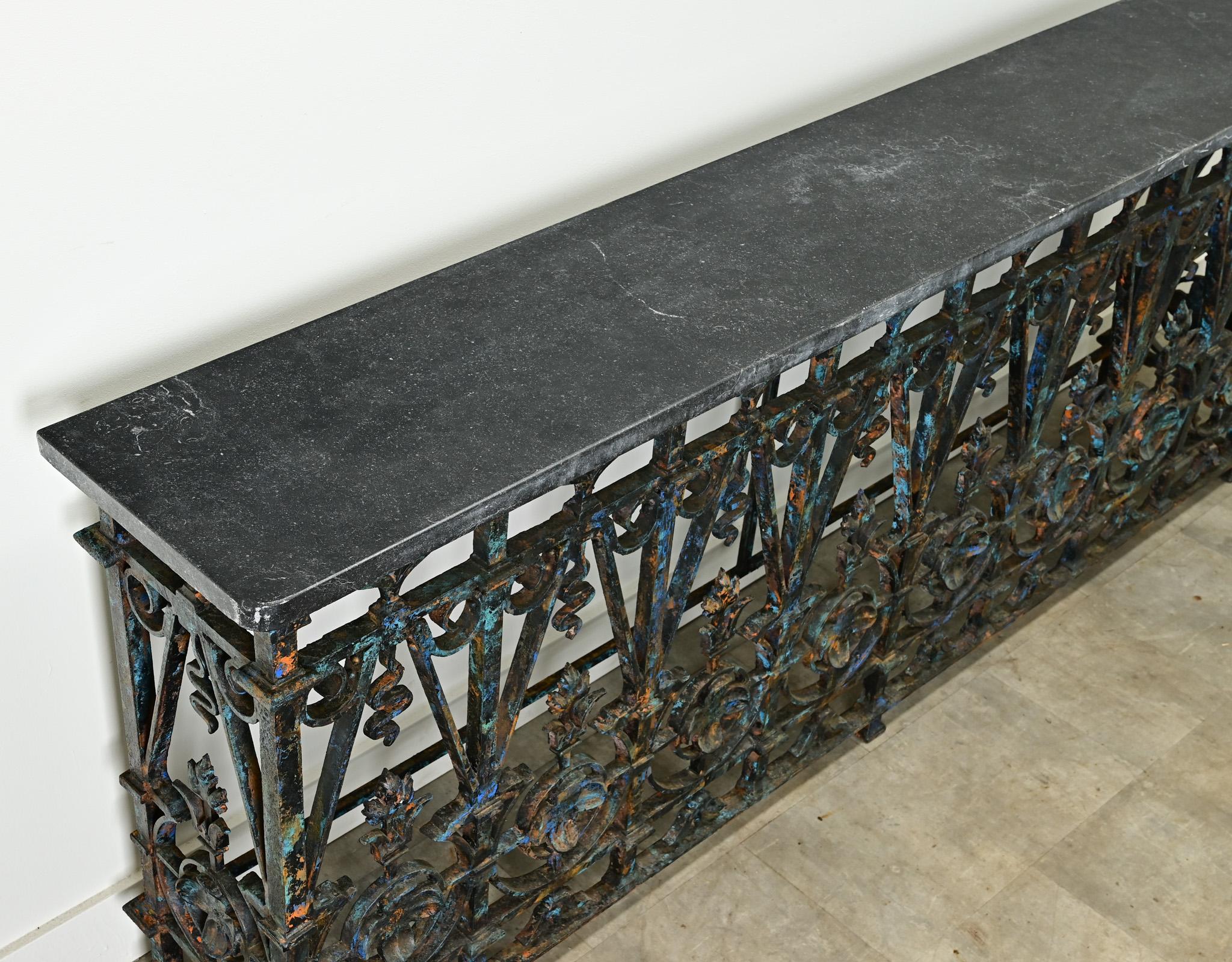 Balcony Console with Belgium Blue Stone Top For Sale 1