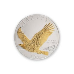 Bald Eagle 2008 Gold Highlighted Silver Dollar, US Commemorative Coin