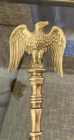 Bald Eagle Brass Fireplace Poker