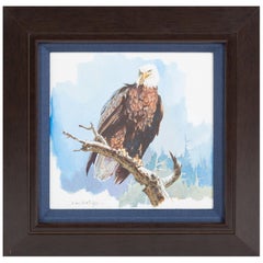 « Ball Eagle » de John Swatsley, peinture acrylique originale sur panneau