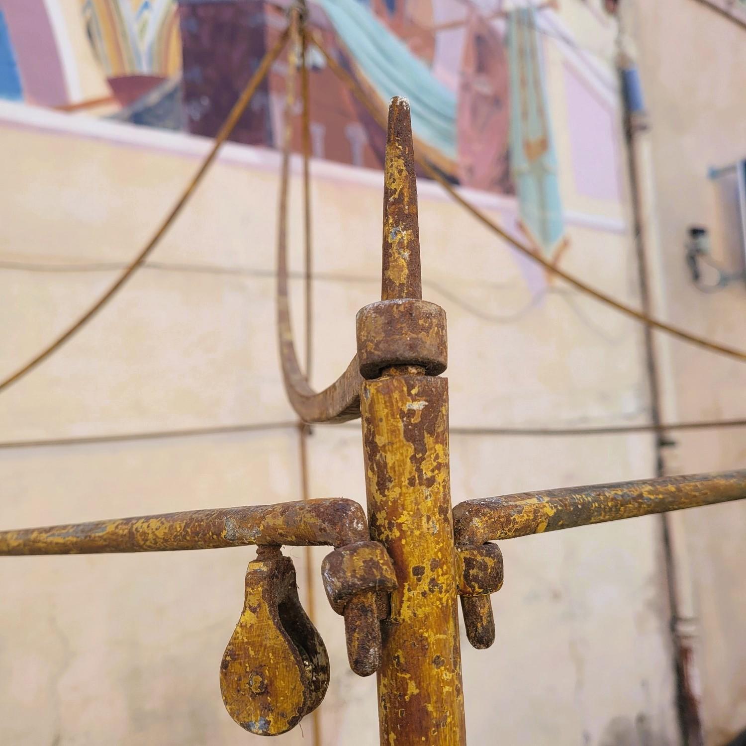 Baldaquin -large Four-poster Bed In Patinated Steel, Late 18th Early 19th Centur For Sale 4